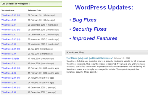 WordPress updates its software on a regular basis