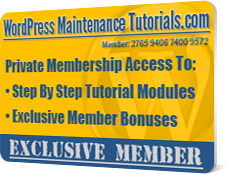 WordPress Maintenance Tutorials Exclusive Lifetime Membership Offer